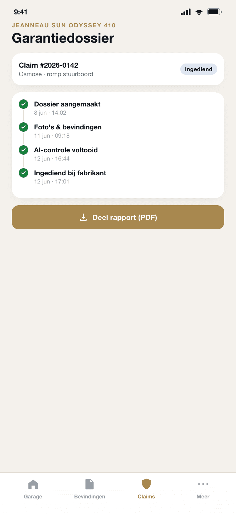 Eén knop, sluitend dossier